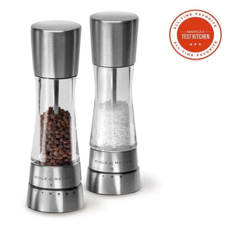 Derwent Salt & Pepper Mill Set, Stainless Steel