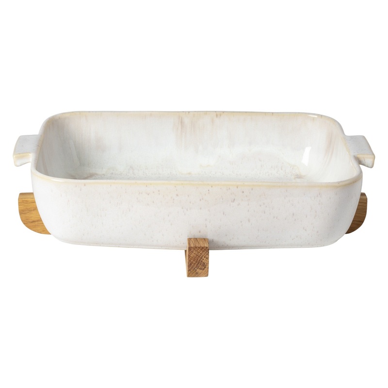 Eivissa Rectangular Baker w/Oak Trivet
