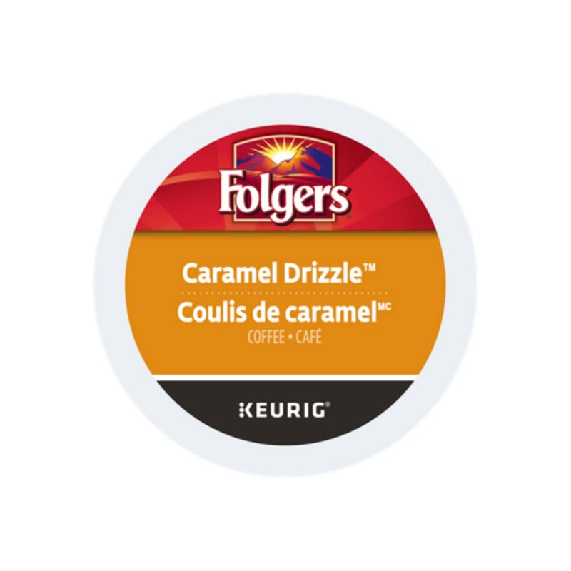 Folgers Gourmet Selections Caramel Drizzle K-Cup Recyclable Pods (Case of 96)