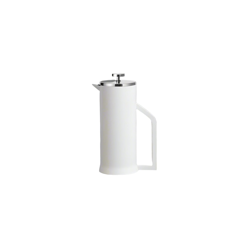 French Press, Double Wall Stainless Steel 1L (White)