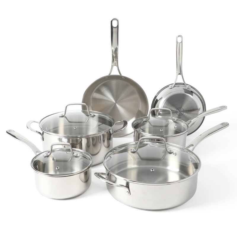 Martha Stewart Castelle 10-Piece Stainless Steel Cookware Set