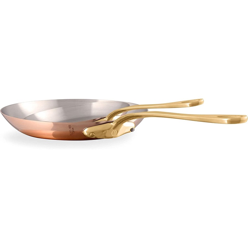 Mauviel M’Heritage M’200 B 2-Piece Frying Pan Set With Brass Handles