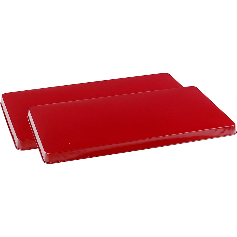 Red Rectangular Gas Stove Burner Covers by Reston Lloyd