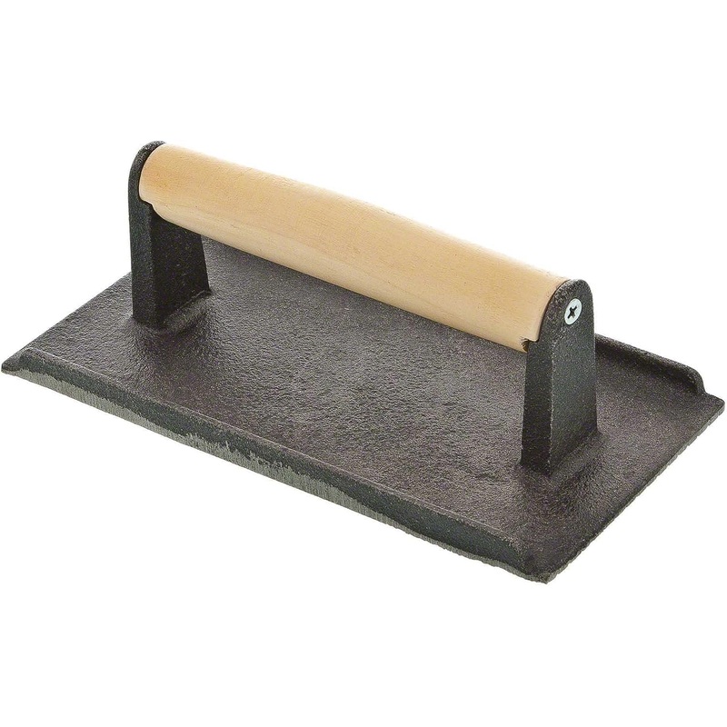 Steak Weight Cast Iron with Wooden Handle – Grill Press Bacon Press Meat Steak Sandwich for Griddle Grill Press Burger Press Griddle Press Meat Press