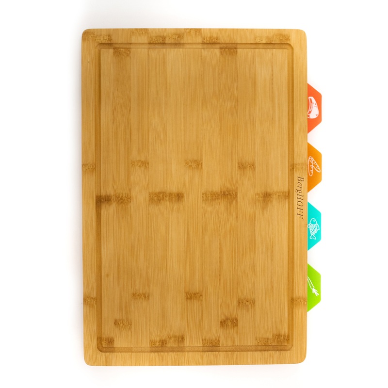 BergHOFF Bamboo Cutting Board with 4pc Flexible Boards, 16.5″ x 11.8″