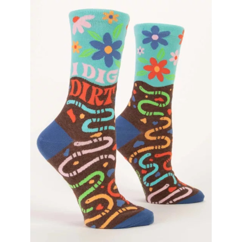 Blue Q Women’s Crew Socks- Dig Dirt