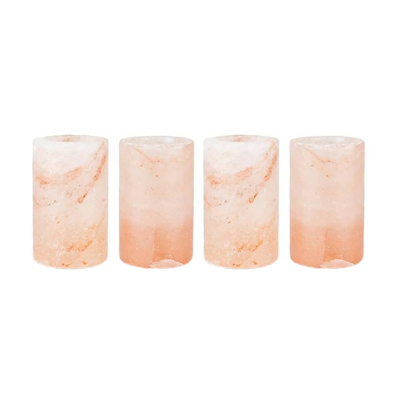 Himalayan Pink Salt Drinking Glasses, Set 4, 1-ounce