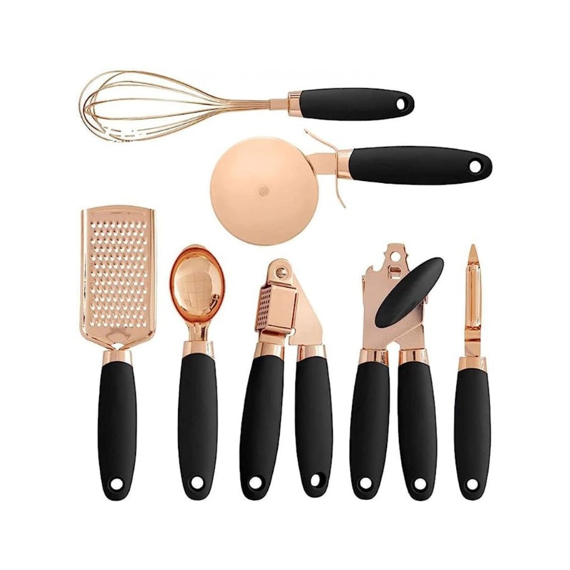 Rose Gold Gadget Set (7 Piece Set) – Black