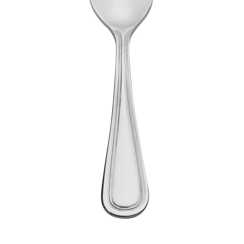 Acopa Edgewood 4 1/4″ 18/0 Stainless Steel Heavy Weight Demitasse Spoon – 12/Pack