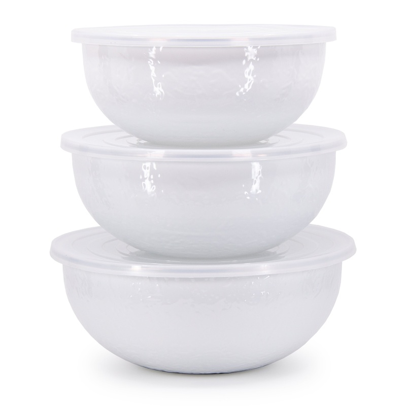 White Solid Mixing Bowls