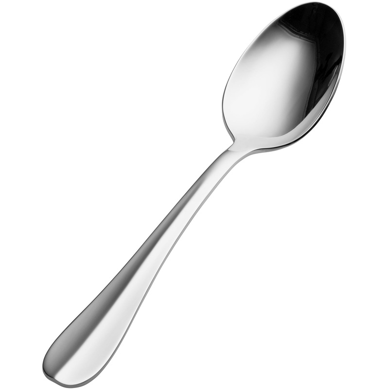 Bon Chef S104 Monroe 8 7/16″ 18/10 Stainless Steel Extra Heavy Tablespoon / Serving Spoon – 12/Pack