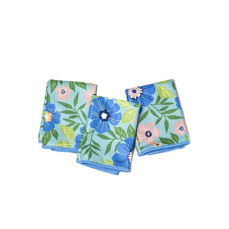 Mighty Mini Towels (Set of 3) – Turquoise Garden