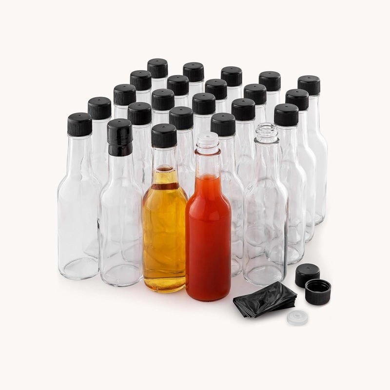 Simple Craft Hot Sauce Glass Bottles (5 oz) – 24 Piece