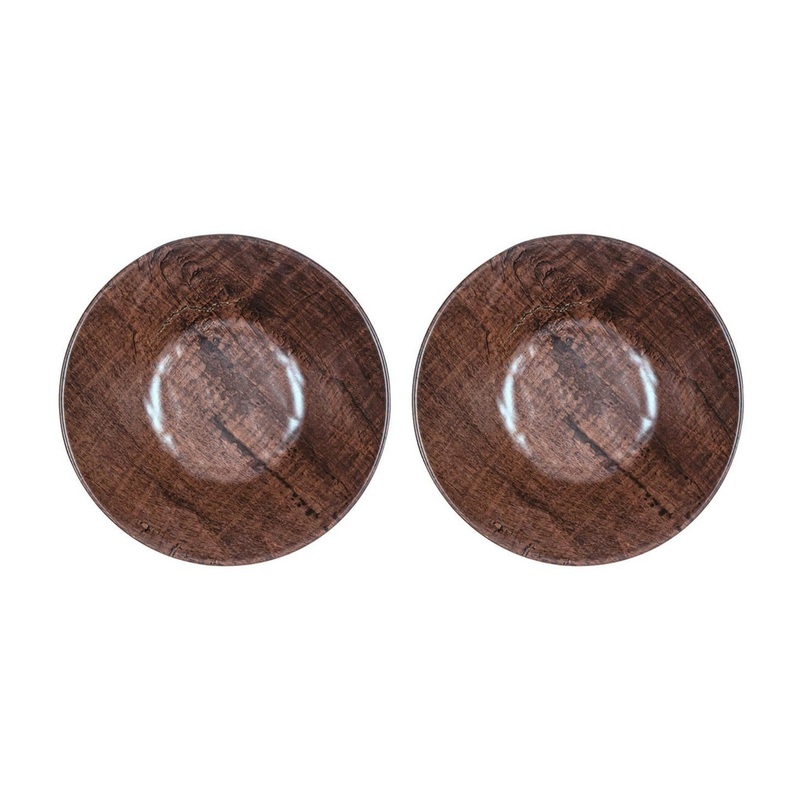Turgla Composite dia.7.5″ h:2.25″ 32 oz. Round Brown Composite Bowl (Set of 2)