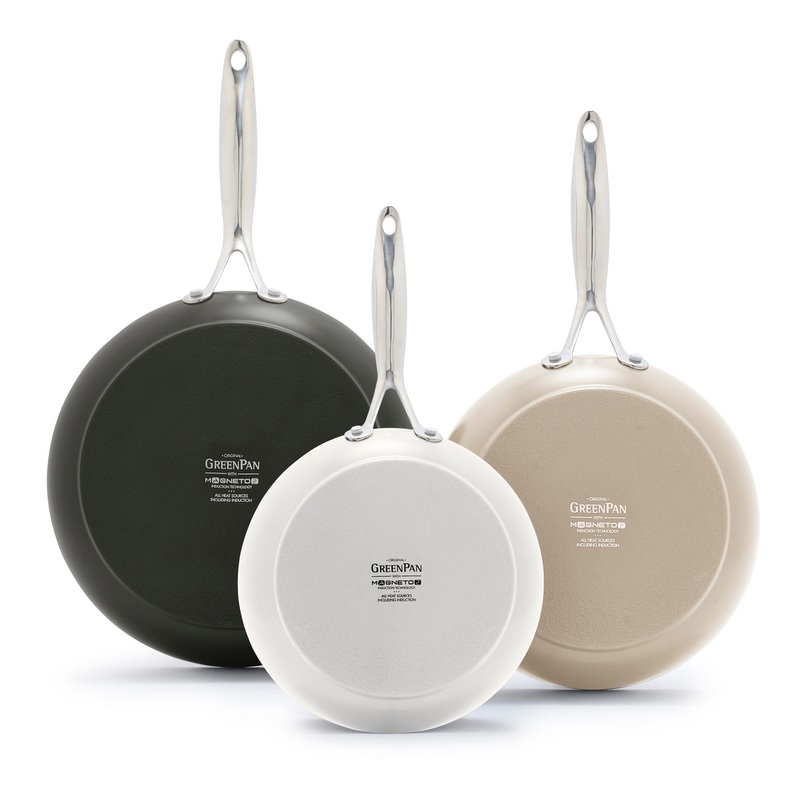 Valencia Pro Ceramic Nonstick 8″, 10″ and 12″ Frypan Set | Multicolor