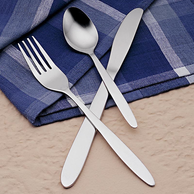 World Tableware Brandware 135 030 Regency 7 1/2″ 18/0 Stainless Steel Medium Weight Dinner Fork – 12/Pack