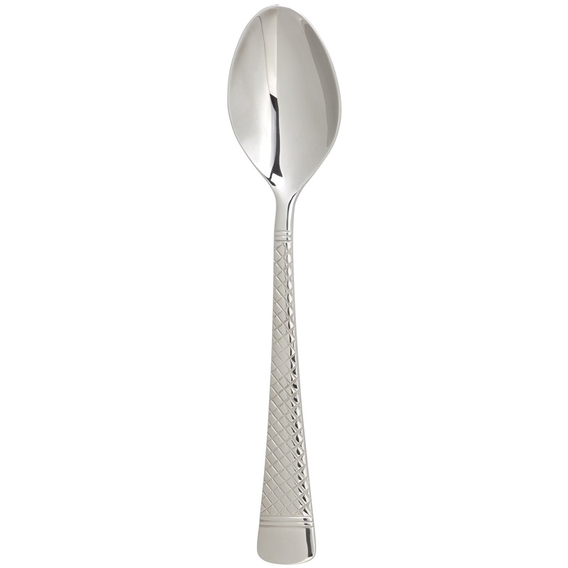 Arcoroc FL006 Leila 7 7/8″ 18/0 Stainless Steel Heavy Weight Dessert Spoon by Arc Cardinal – 12/Pack