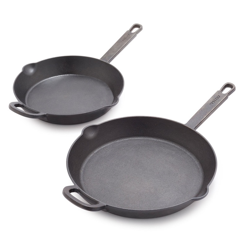 Bobby Flay by GreenPan 10″ and 12″ Cast Iron Frypan Set