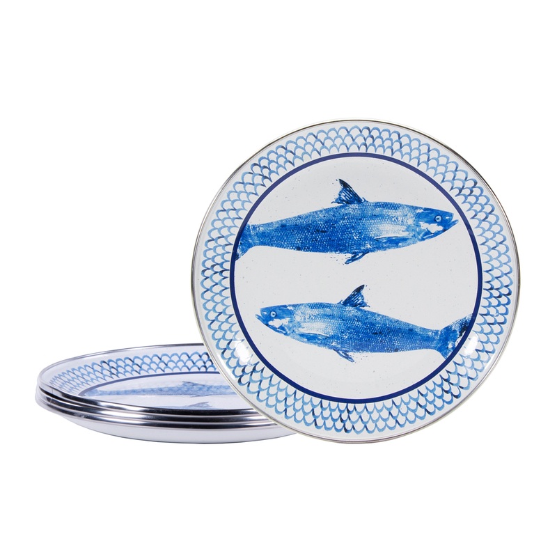 Fish Camp  Sandwich Plates – Set of 4