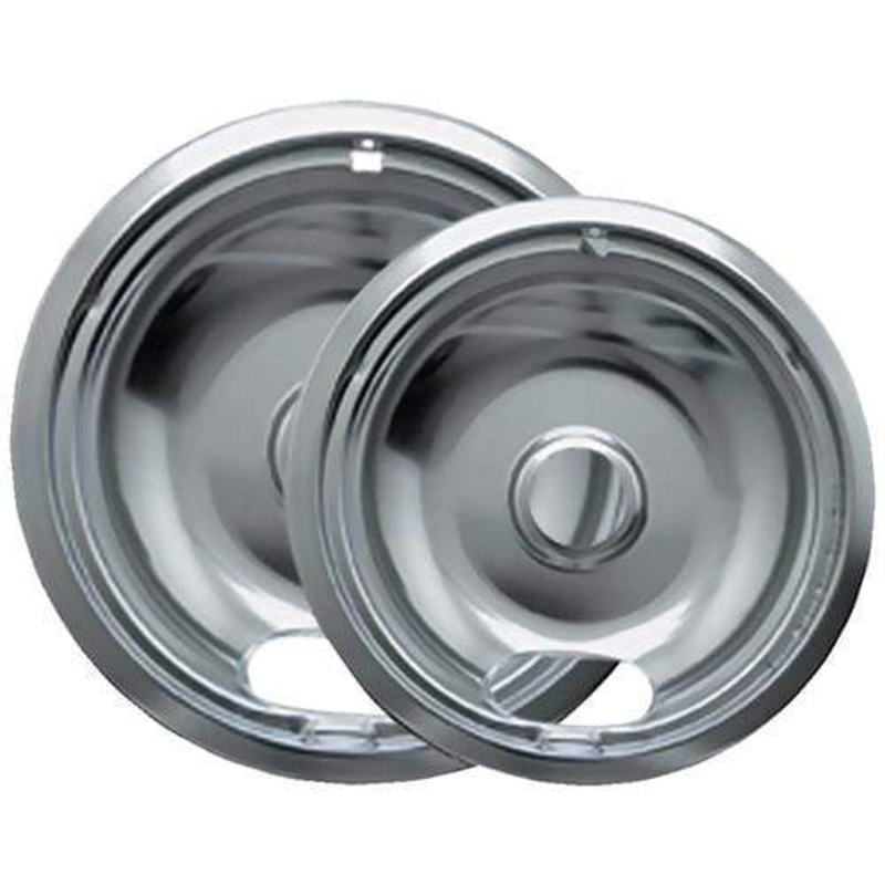 Range Kleen Drip Pans Style A in Chrome (Set of 2)
