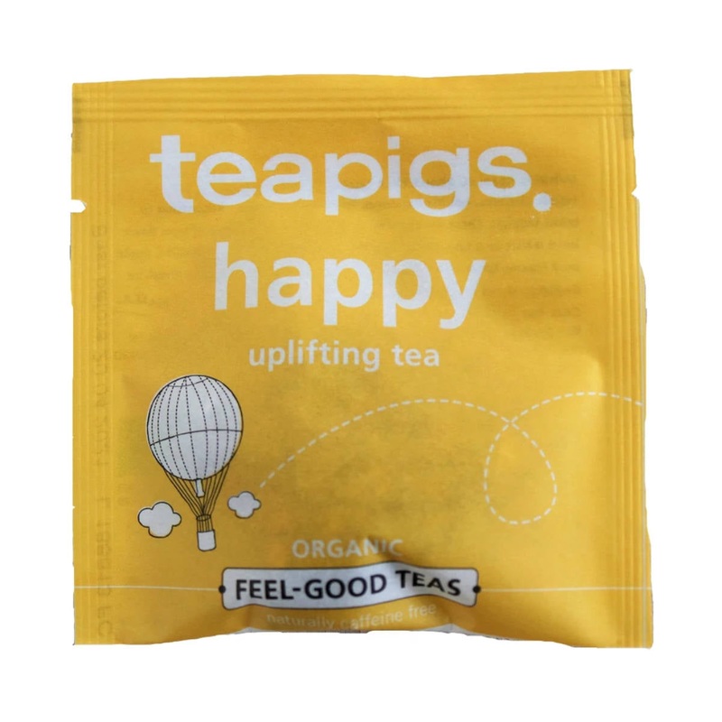 TeaPigs Happy with Lemon Balm Loose Leaf Tea Sachets (Box of 50)