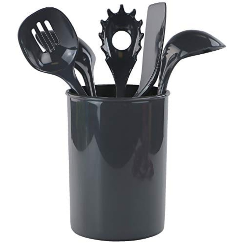 Utensil Canister with Melamine Utensils Set