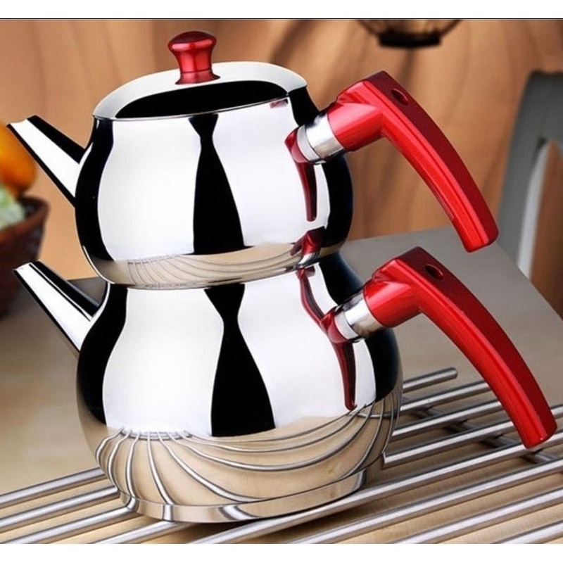 Akdeniz Stainless-Steel Self Strained Stove Top Tea Kettle