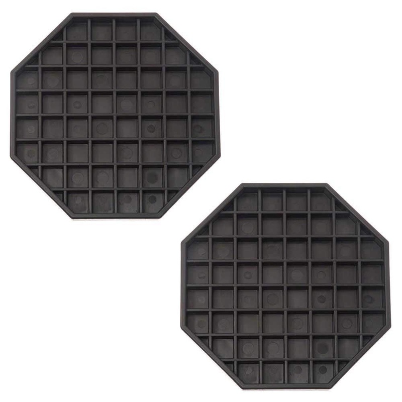 Drip Tray Octagon Shape Polypropylene Black Color – Bar Countertop Coffee Drip Tray with Honeycomb Grid Octagon Dishwasher Safe