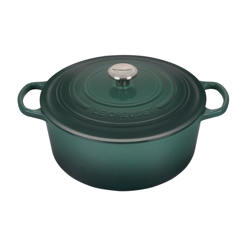 Le Creuset 9 Qt. Signature Round Dutch Oven w/Stainless Steel Knob – Artichaut- Personalized Engraving Available