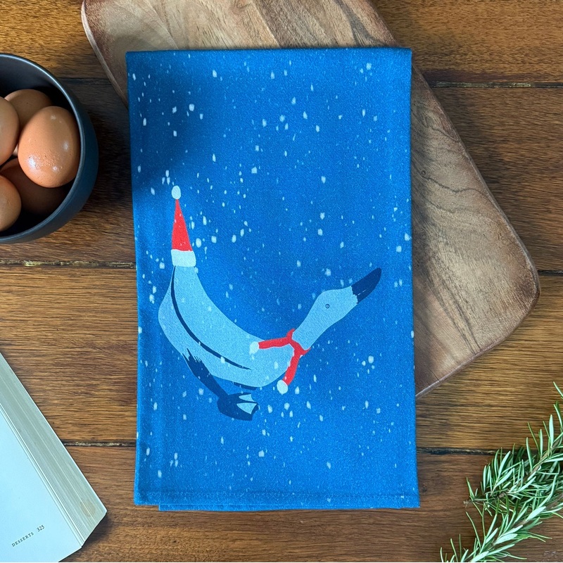New Wing Studio – Tea Towel Lucky Duck Blue