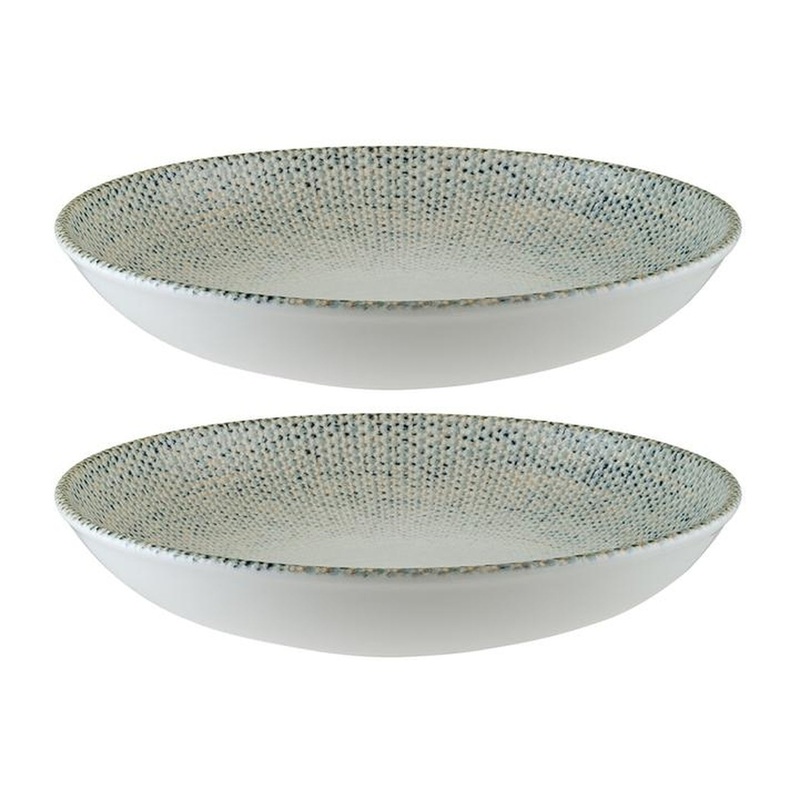 Sway dia.10″ h:2″ 44 oz. Round Decorated Porcelain Bowl (Set of 2)