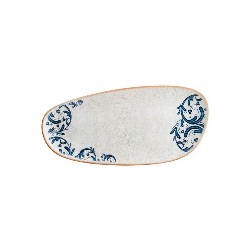 Viento 14″ x 7″ x h:1″ Organic Decorated Porcelain Platter