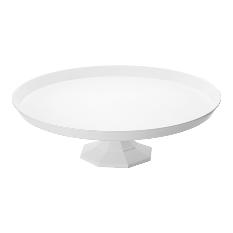11.6″ White Medium Round Plastic Cake Stands