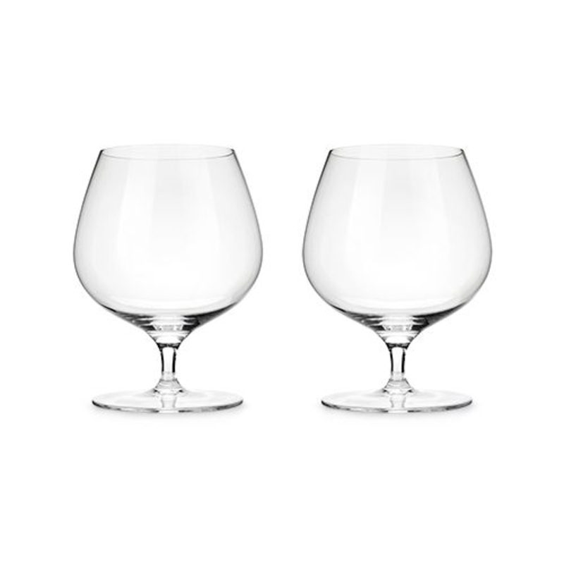 Crystal Wingback Brandy Glasses – 2 Pc Set