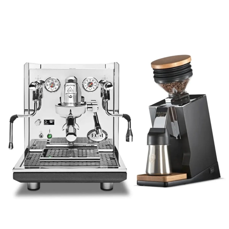 ECM Synchronika II Espresso Machine with Eureka Oro Single Dose Pro Grinder (Black) Bundle