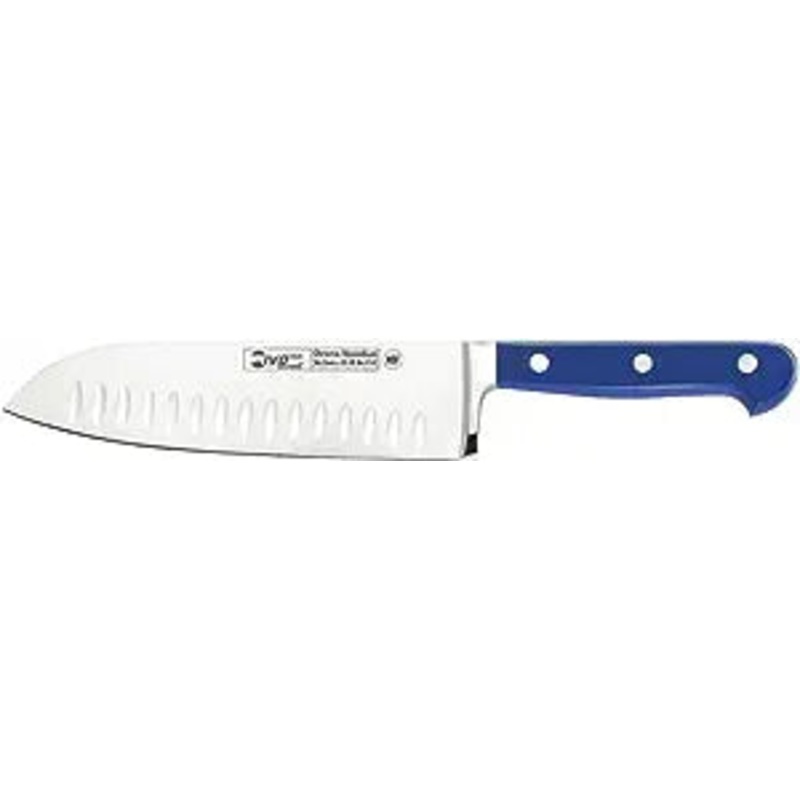 IVO EuroPRO – 7″ Santoku Granton Edge Knife Blue Handle