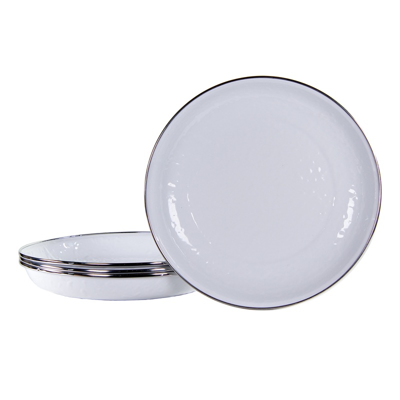 Solid Pasta Plates – Set of 4, White