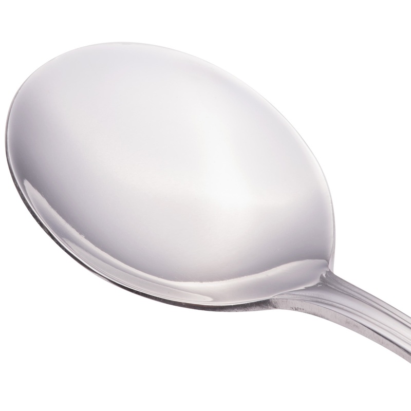 Walco 3512 Lisbon 6 3/4″ 18/0 Stainless Steel Heavy Weight Bouillon Spoon – 12/Pack