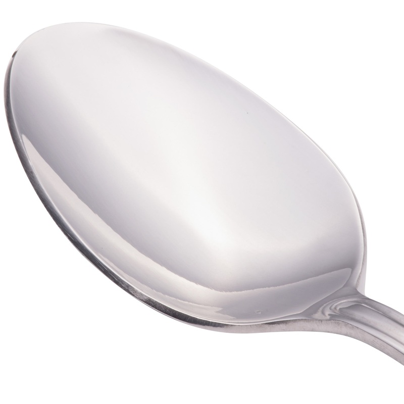 Walco 6603 Saville 8 1/16″ 18/0 Stainless Steel Heavy Weight Tablespoon / Serving Spoon – 12/Pack