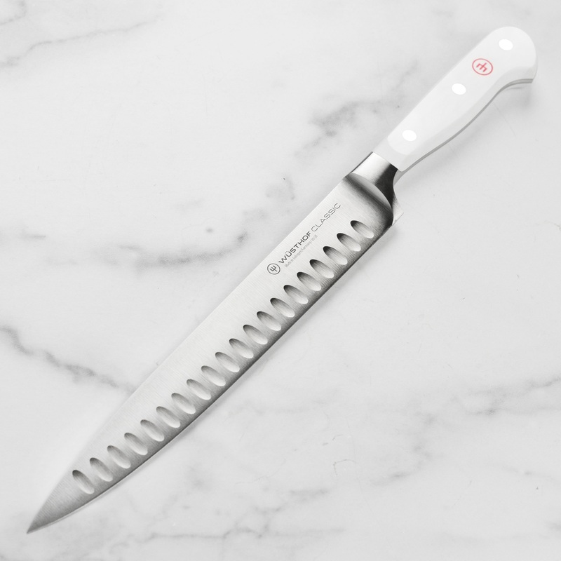 Wusthof Classic White 9″ Hollow Edge Carving Knife
