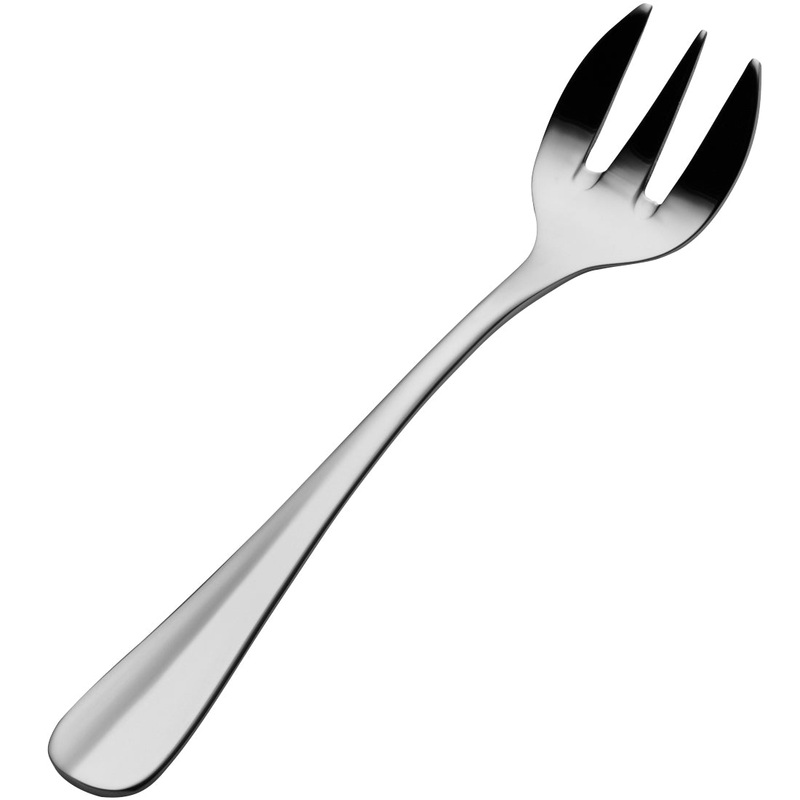 Bon Chef SBS1108 Chambers 4 7/8″ 18/0 Extra Heavy Weight Bonsteel Oyster/Cocktail Fork – 12/Pack