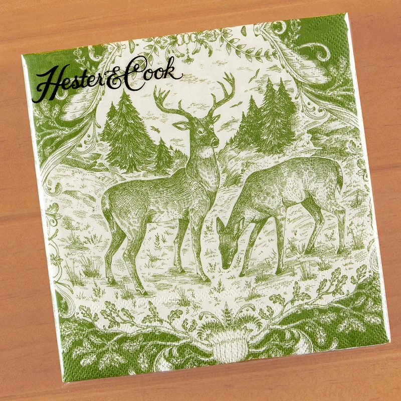 Hester & Cook Fable Toile Cocktail Napkins