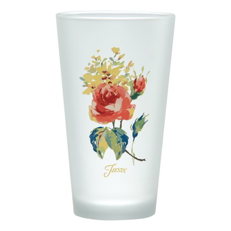 16 oz. Fiesta Floral Bouquet Frosted Cooler Set of 4