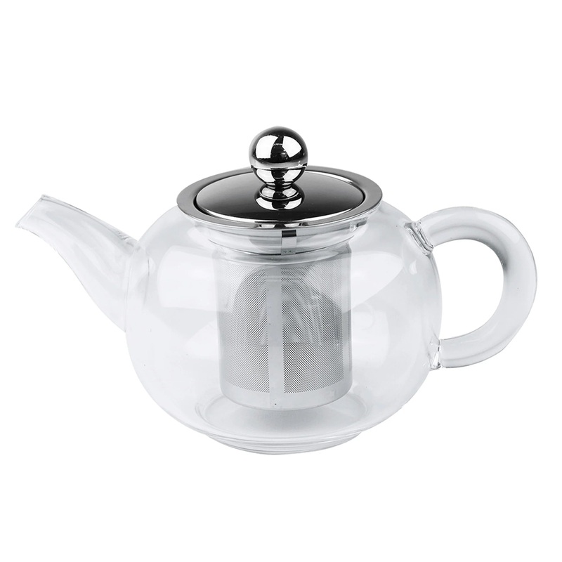 Cristel Sakura – 41 oz. Glass Teapot w/Stainless Steel Lid and Infuser