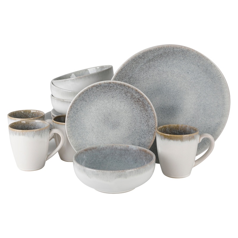Gibson Elite Kashmir 16-Piece Reactive Stoneware Dinnerware Set