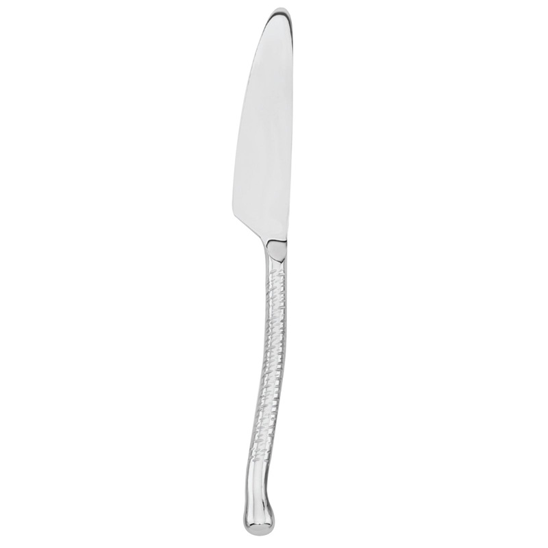 Walco 5845 Nouveaux Hammered 9 7/16″ 18/10 Stainless Steel Extra Heavy Weight Dinner Knife – 12/Pack
