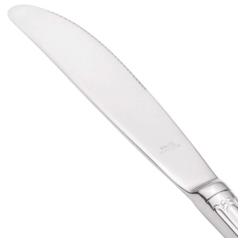 Walco 9525 Sentry 9 1/8″ 18/10 Stainless Steel Extra Heavy Weight Hollow Handle Table Knife – 12/Pack