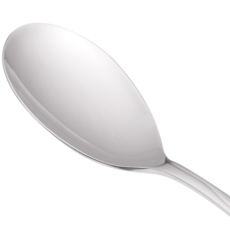 World Tableware 973 002 Cantina 6 7/8″ 18/0 Stainless Steel Heavy Weight Dessert Spoon – 12/Pack