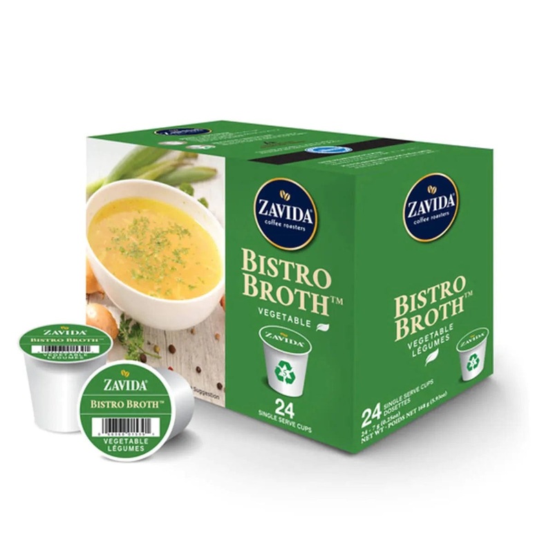 Zavida Bistro Broth Veggie Single-Serve Coffee Pods (Case of 96)