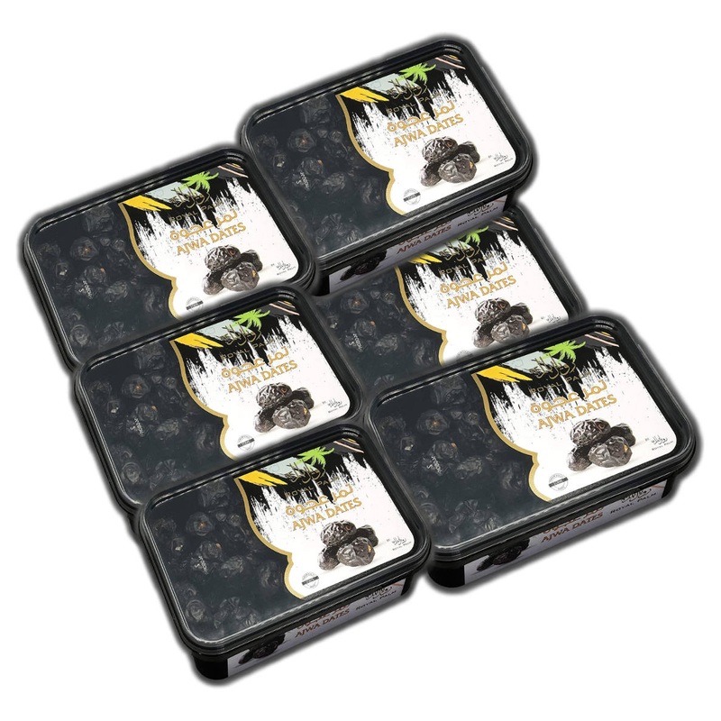 Royal Palm Al Madina Ajwa Dates – Premium Quality 454 g Bulk Value Pack(6 pack)